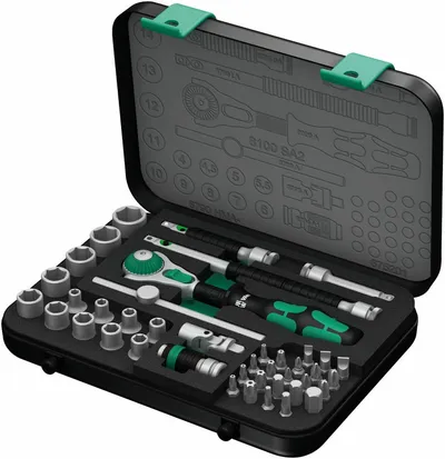 Grzechotka Zyklop Speed 1/4'' W Zestawie METRYCZNYM,42 Część WERA