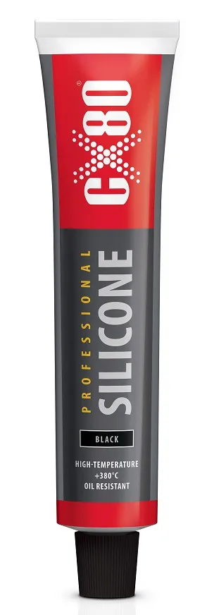 Silikon Professional Wysokotemperaturowy 80ml Tuba CX-80 - Czarny