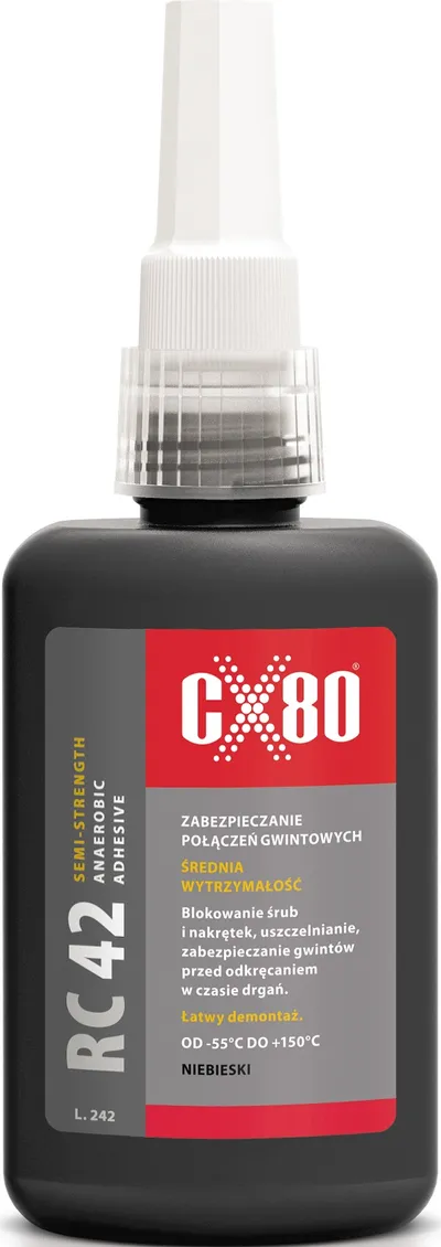 Klej Anaerobowy RC-42 Do Gwintów Śrub Średni 50ml CX-80