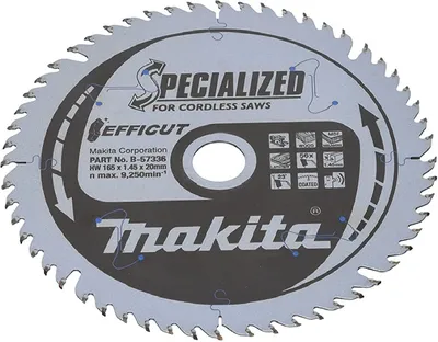 Piła Spiekowa 'efficut' 165*20*56Z Do Drewna, MDF, Laminat MAKITA