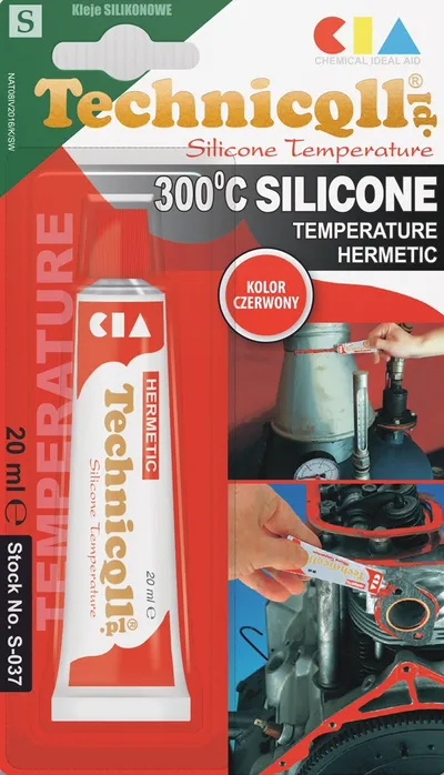 Silikon Wysokotemperaturowy 20ml TECHNICQLL - Czerwony