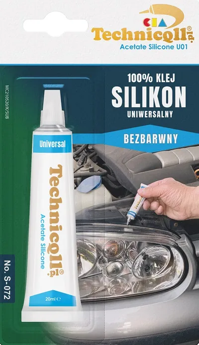 Klej Silikon Uniwersalny Bezbarwny 20ml TECHNICQLL