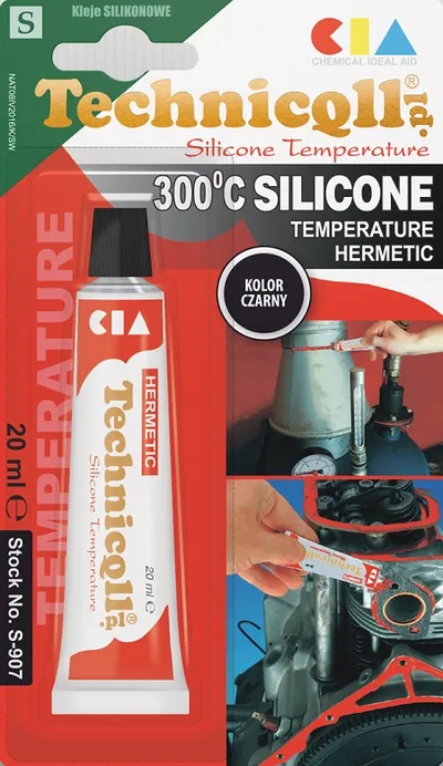 Silikon Wysokotemperaturowy 20ml TECHNICQLL - Czarny