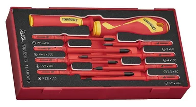 Zestaw Wkrętaków VDE 1000V TEAMDV10, 10 szt. TENG TOOLS