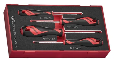 Zestaw Wkrętaków Krzyżowych TEAMD04N1, 4 szt. TENG TOOLS