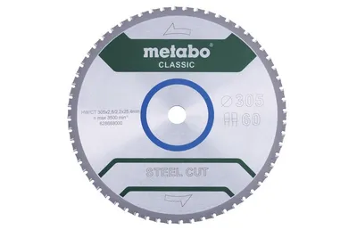 Piła Tarczowa Steel Cut Classic 305*25.4MM Z60 METABO