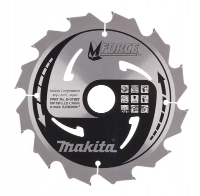 Piła Tarczowa Do Drewna M-Force 190*30MM 12Z MAKITA