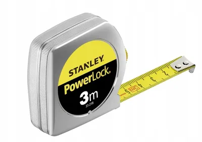 Miara Powerlock, Chromowana Obudowa Plastikowa 3M/12.7MM [L] STANLEY