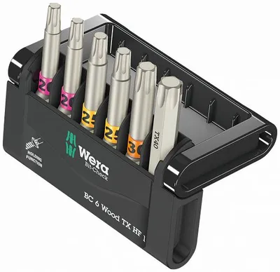 Zestaw Bitów Bit-Check 6 Wood TX Hf 1 Sb, 6 Cz. WERA