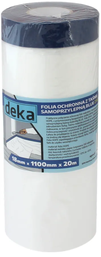 Folia Ochronna Z Taśmą Niebieską 110CM*20M DEKA