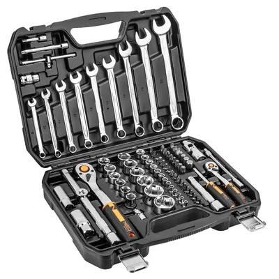 Zestaw Kluczy Nasadowych 1/4'' 1/2'' 82 Części NEO