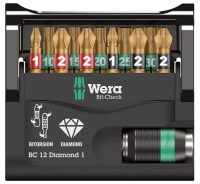 Zestaw Bitów Bit-Check 12 Diamond 1, 12 Cz. WERA