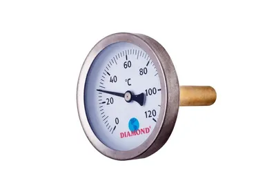 Termometr Śr 63mm 0-120C, Tył-Gw 1/2' DIAMOND