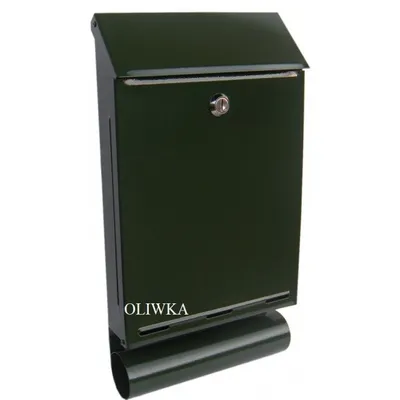 Skrzynka Na Listy Z Tubą A-4T METALBUD - Oliwkowa