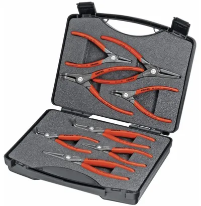 Szczypce Do Pierścieni Osadczych, 8szt., Walizka KNIPEX