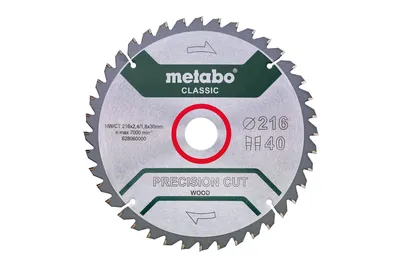 Piła Tarczowa Precision Cut Wood 216*30MM Z40 METABO