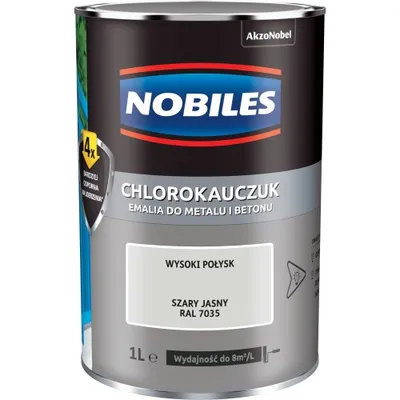 Emalia Chlorokauczukowa Jasny Ral 7035 0.9l NOBILES - Szary