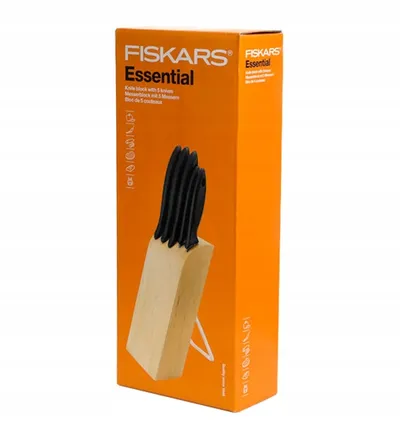Essential Zestaw 5 Noży W Bloku FISKARS
