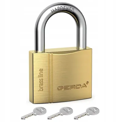 Kłódka Pałąkowa Mosiężna Brass Line Kmz S5010A 50mm Blister GERDA