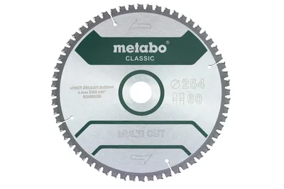 Piła Tarczowa Multi Cut Classic 254*30MM Z60 METABO