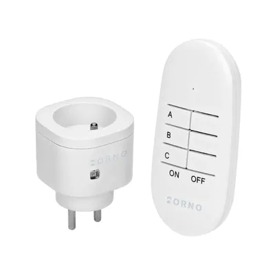 Zestaw Bezprzewodowych Gniazd Mini, Sterowanych Pilotem 1+1 VIRONE