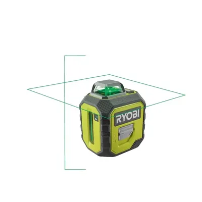 Laser Krzyżowy Wiązka 360 + Tyczka RB360GLL-K RYOBI - Zielona