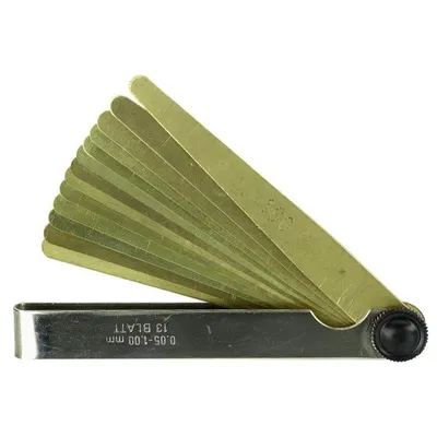 Szczelinomierz Płytkowy Mosiężny 13 Płytek, 0.05-1.00MM LIMIT