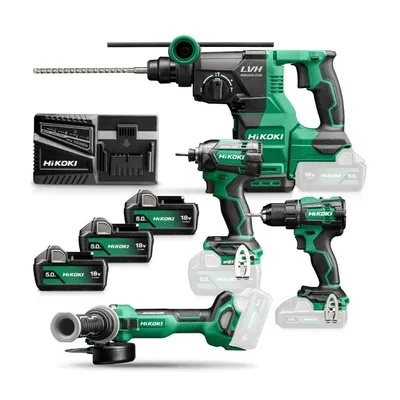 Zestaw Elekronarzędzi DS18DE+WH18DC+G1813DA+DH18 18V 3*5.0AH HIKOKI