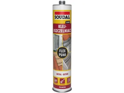 Klej Uszczelniacz Poliuretanowy Flex PU 40 300ml SOUDAL - Czarny