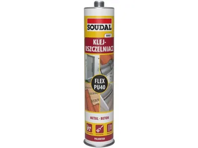 Klej Uszczelniacz Poliuretanowy Flex PU 40 300ml SOUDAL - Biały
