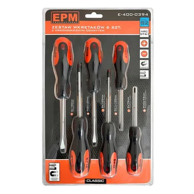 Zestaw Wkrętaków 6 Sztuk Classic EPM