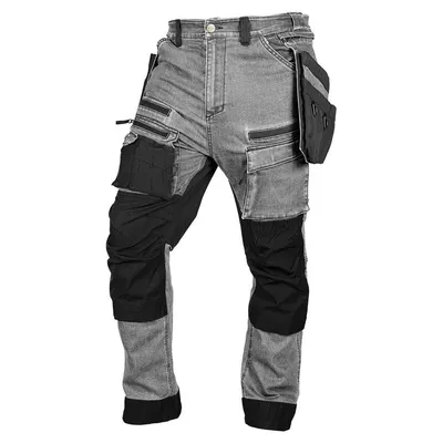 Spodnie Robocze Denim Wzmocnienia Cordura, Szare, Roz. XL NEO