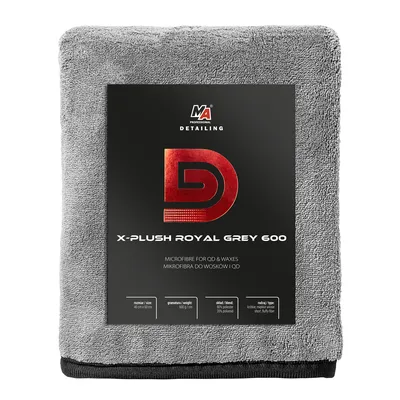 Detailer Mikrofibra Do Wosków X-Plush Royal Grey 600GSM MOJE AUTO