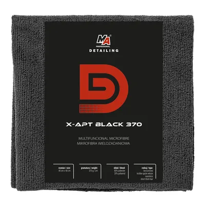 Detailer Mikrofibra X-Apt Black 370g/m² 40*40 MOJE AUTO