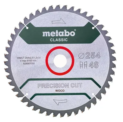 Piła Tarczowa Precision Cut Classic 254*30MM 48WZ METABO