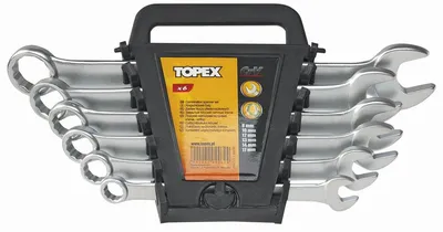 Komplet Kluczy Płasko-Oczkowych 8-SZTUKOWY 6-19MM TOPEX