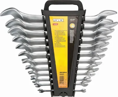 Komplet Kluczy Płaskich 12-CZĘŚCIOWY 6-32MM Premium TOPEX