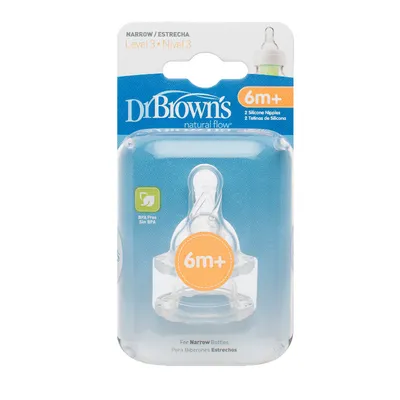 Dr.Browns 332 Smoczek Silikonowy Do Butelki Standard Poziom 3 2-PAK