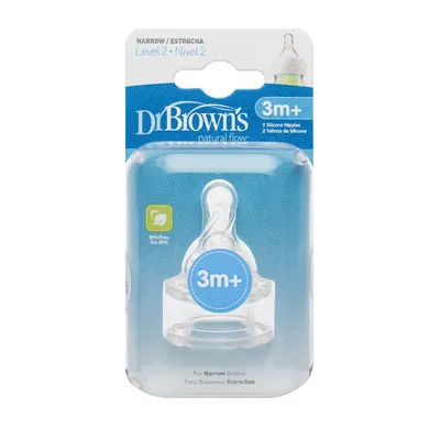 Dr.Browns 322 Smoczek Silikonowy Do Butelki Standard Poziom 2 2-PAK
