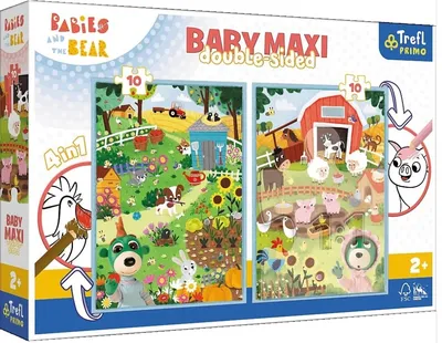 TREFL 43000 Puzzle Baby MAXI 2x10 Poznaj Bobaski