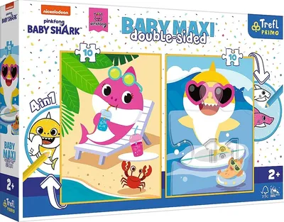 TREFL 43005 Puzzle Baby MAXI 2x10 Wesoły Dzień Rekina
