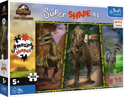 TREFL 50020 Puzzle 104 XL Kolorowe Dinozaury