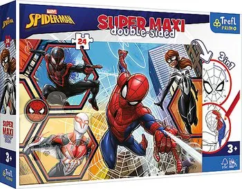 TREFL 41006 Puzzle 24 SUPER MAXI Spiderman Wyrusza Do Akcji