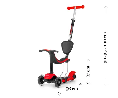 MILLY MALLY 1596 Hulajnoga SCOOTER Little Star Red