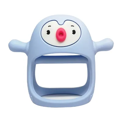 SMILY MIA M12030-2 Gryzak Silikonowy Pingwin Light Blue
