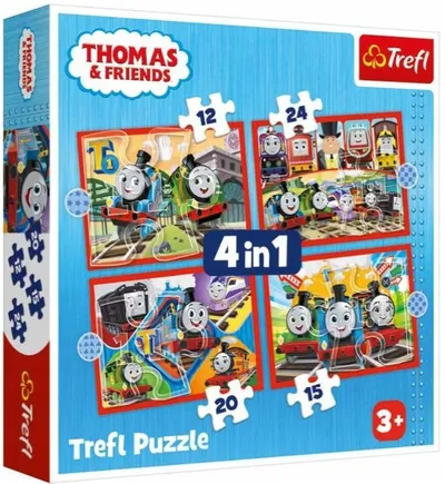 TREFL 34619 Puzzle 4w1 Odjazdowy Tomek