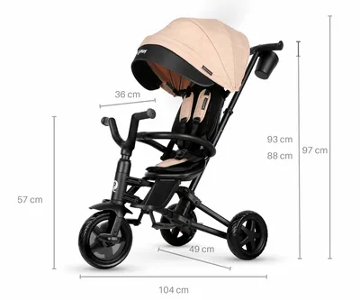 MILLY MALLY 5242 Qplay Rowerek Trójkołowy Nova Niello Khaki