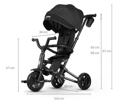 MILLY MALLY 5241 Qplay Rowerek Trójkołowy Nova Niello Black
