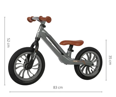 MILLY MALLY Qplay Rowerek Biegowy Racer Grey