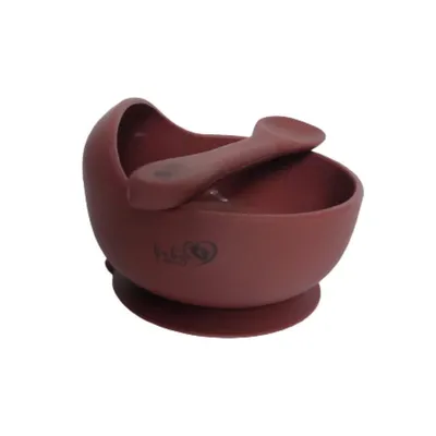 BinW 01565 Miska Silikonowa Z Przyssawką I Łyżeczką Elderberry